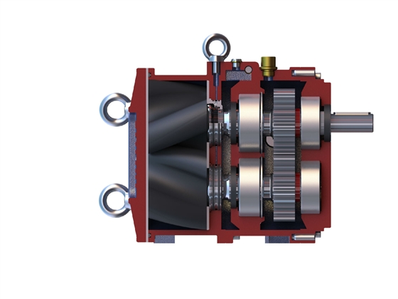 凸輪轉(zhuǎn)子泵剖面圖 凸輪轉(zhuǎn)子泵剖面圖